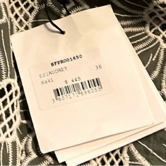 ❌SOLD OUT❌💚🍦NEW WITH TAGS🍦💚Maje dress in embroidered fabric size 36 US 2/4 - Picture 7 of 9